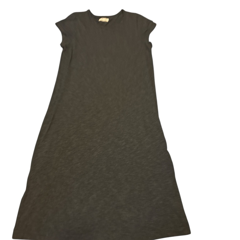 Madewell Gray A-Line Maxi Dress Crew Neck